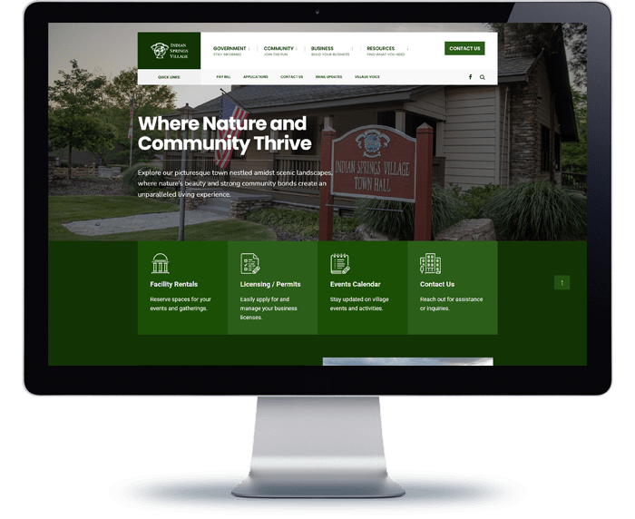 Indian Springs Village Web Design Portfolio 1