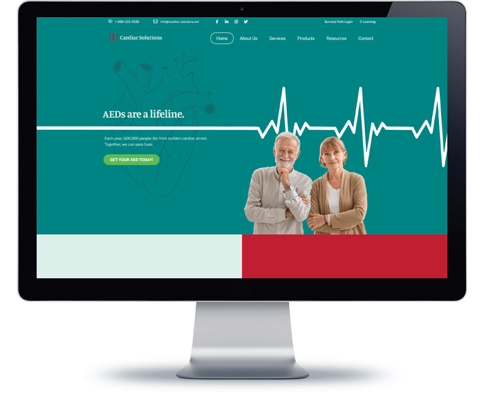 cardiac solutions website design remodel project 1