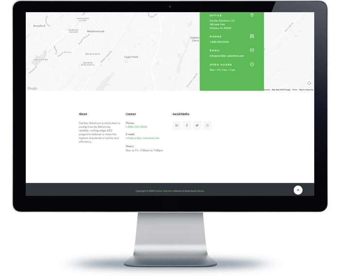 cardiac solutions website design remodel project 12