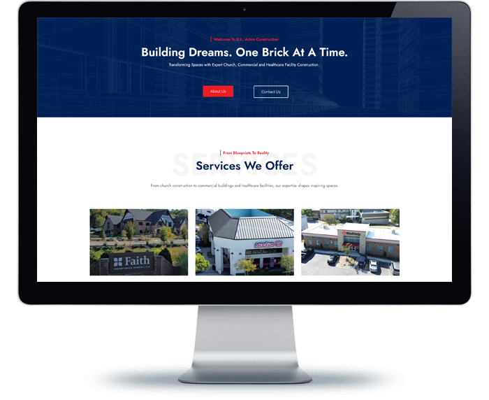 dl acton webpage design render 2
