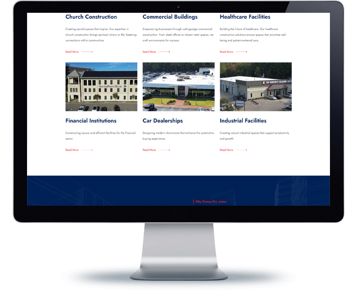 dl acton webpage design render 3