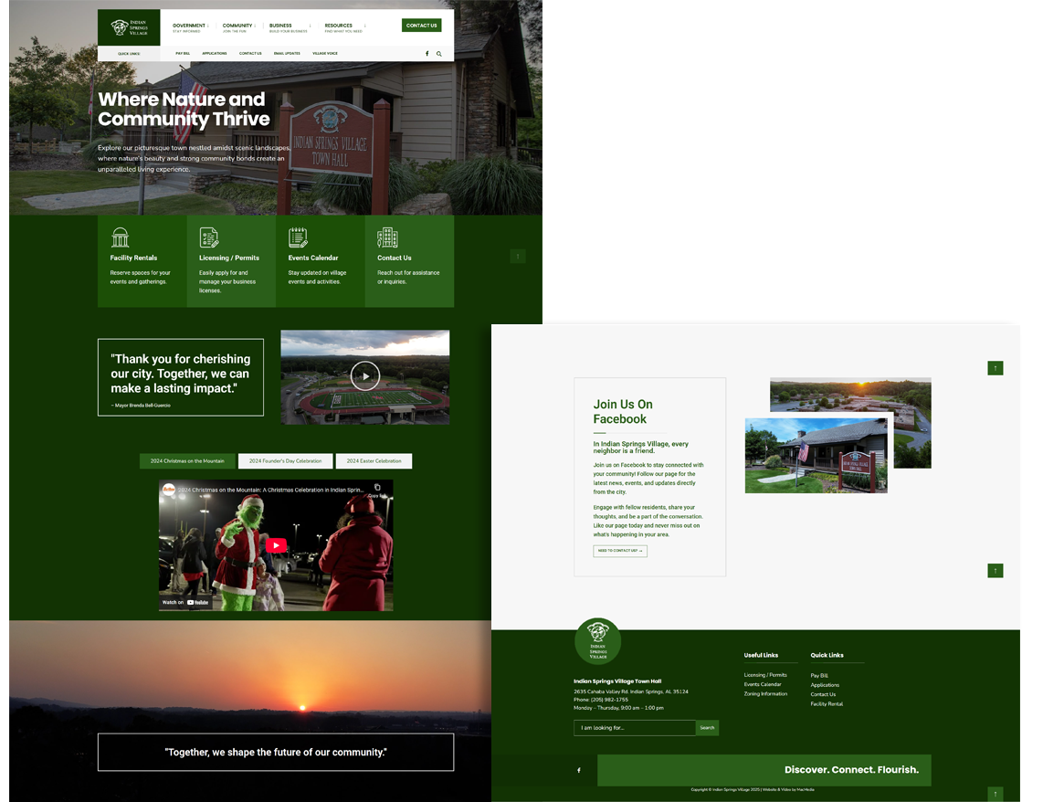 website design for indian springs village