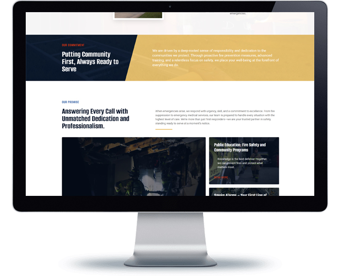 north shelby fire district webpage design 3