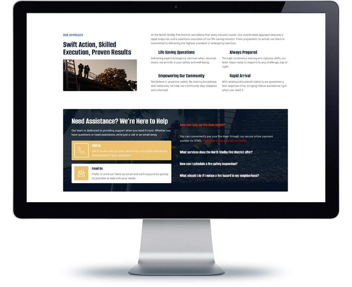 north shelby fire district webpage design 6