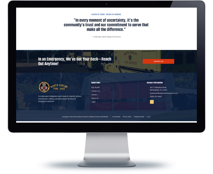 north shelby fire district webpage design 7