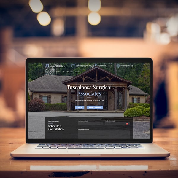 web design project for tuscaloosa surgical associates